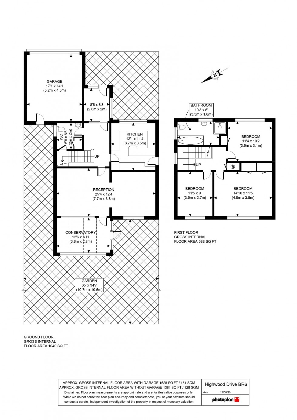 Floorplan for Highwood Drive, Orpington