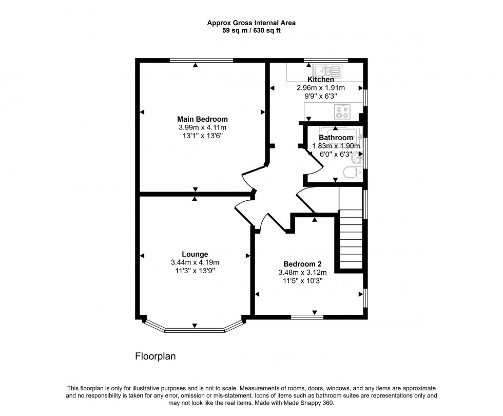 Floorplan for a Union Road, Bromley