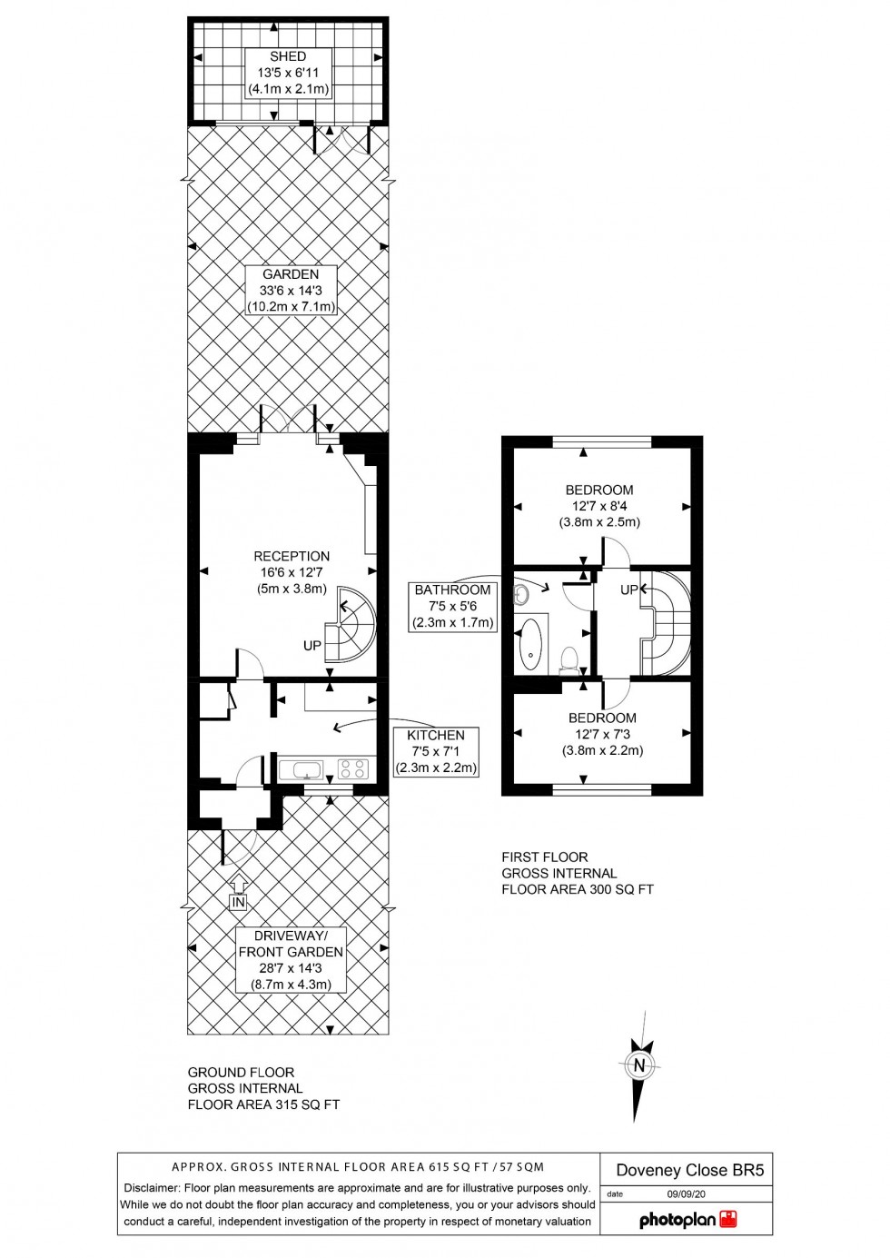 Floorplan for Doveney Close, Orpington