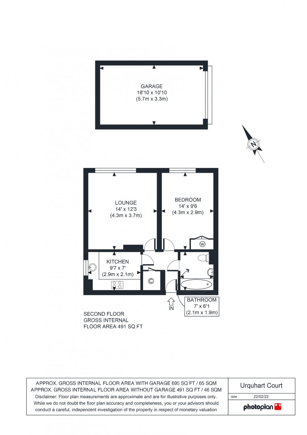 Floorplan for Urquhart Court,  Park Road, Beckenham