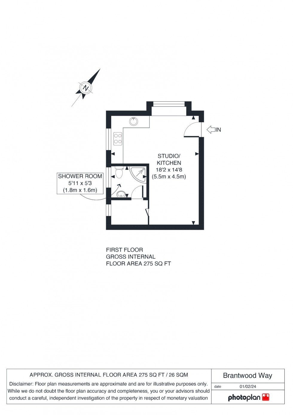 Floorplan for Brantwood Way, Orpington