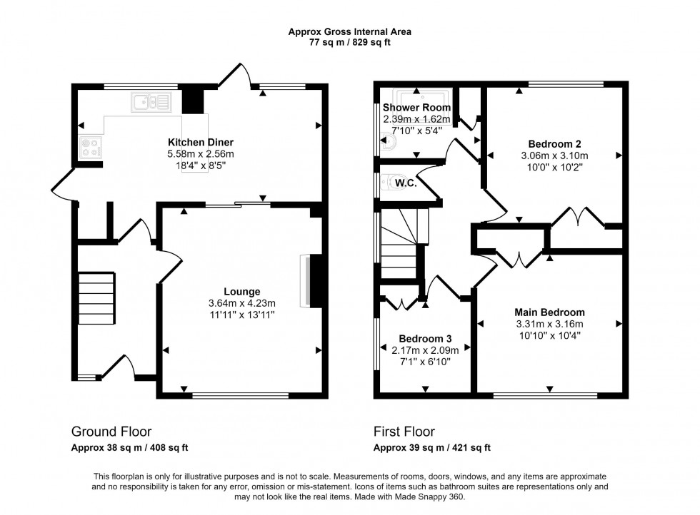 Floorplan for Barham Close, Bromley