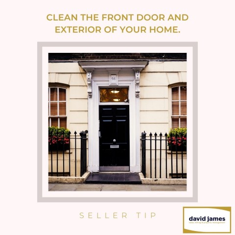 Selling Tip: Clean the front door and exterior of your home.
