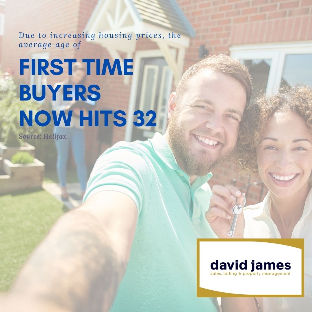 the age of UK's first time buyer is now 32
