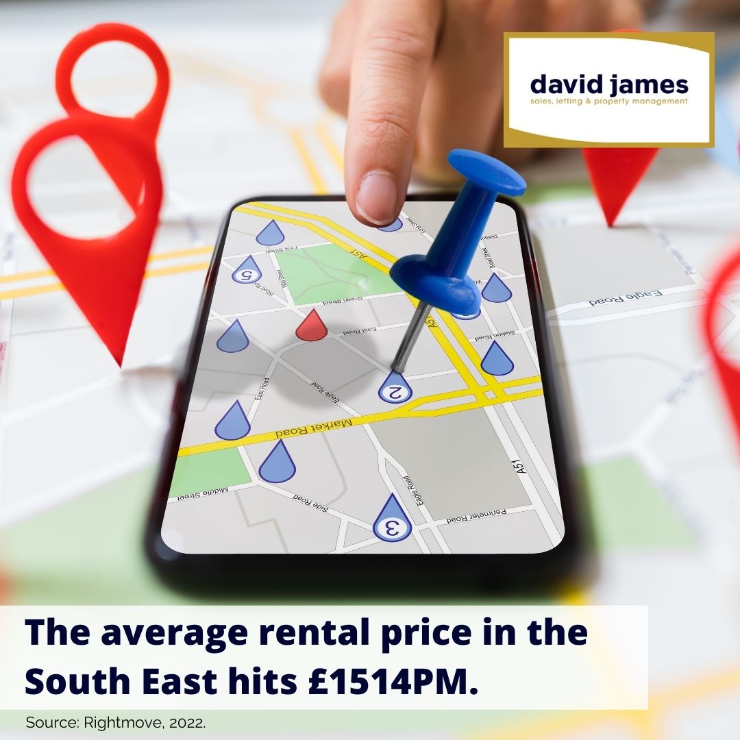 The average rental price in the South East hits £1514PM 