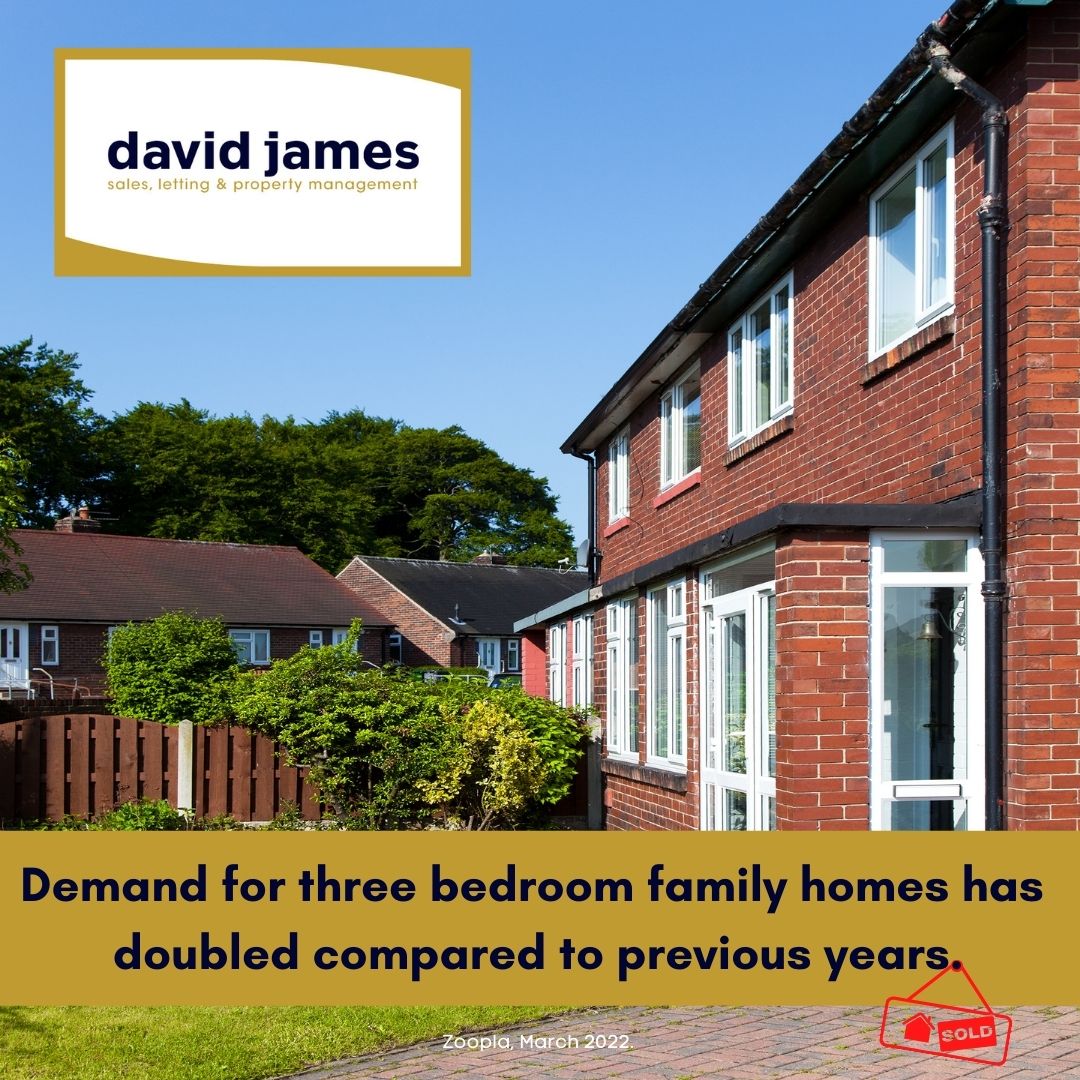 3 bedroom family homes are in demand