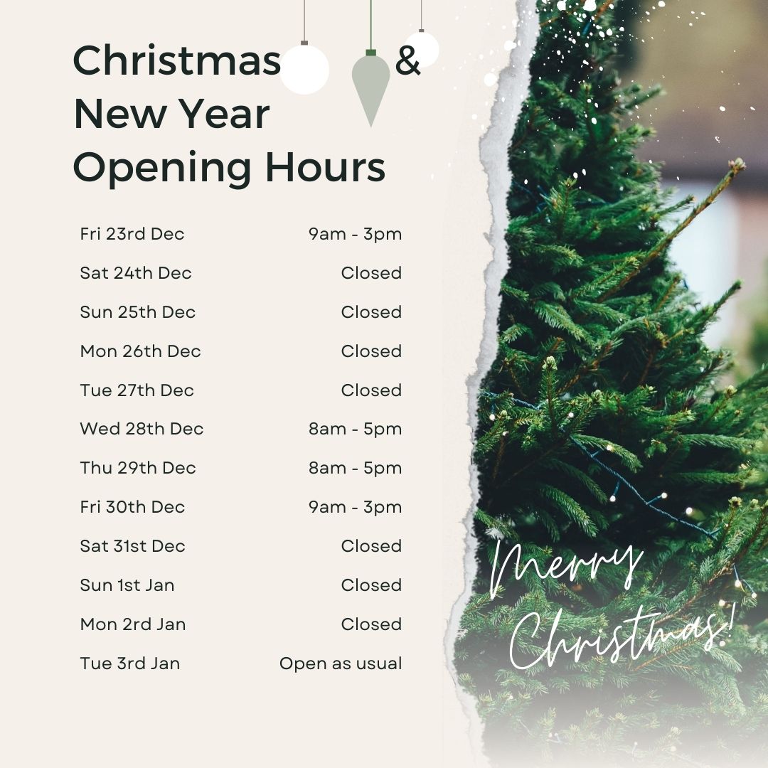 Christmas & new Year Opening Hours